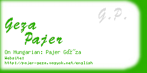 geza pajer business card